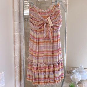 BNWT pastel striped tube dress